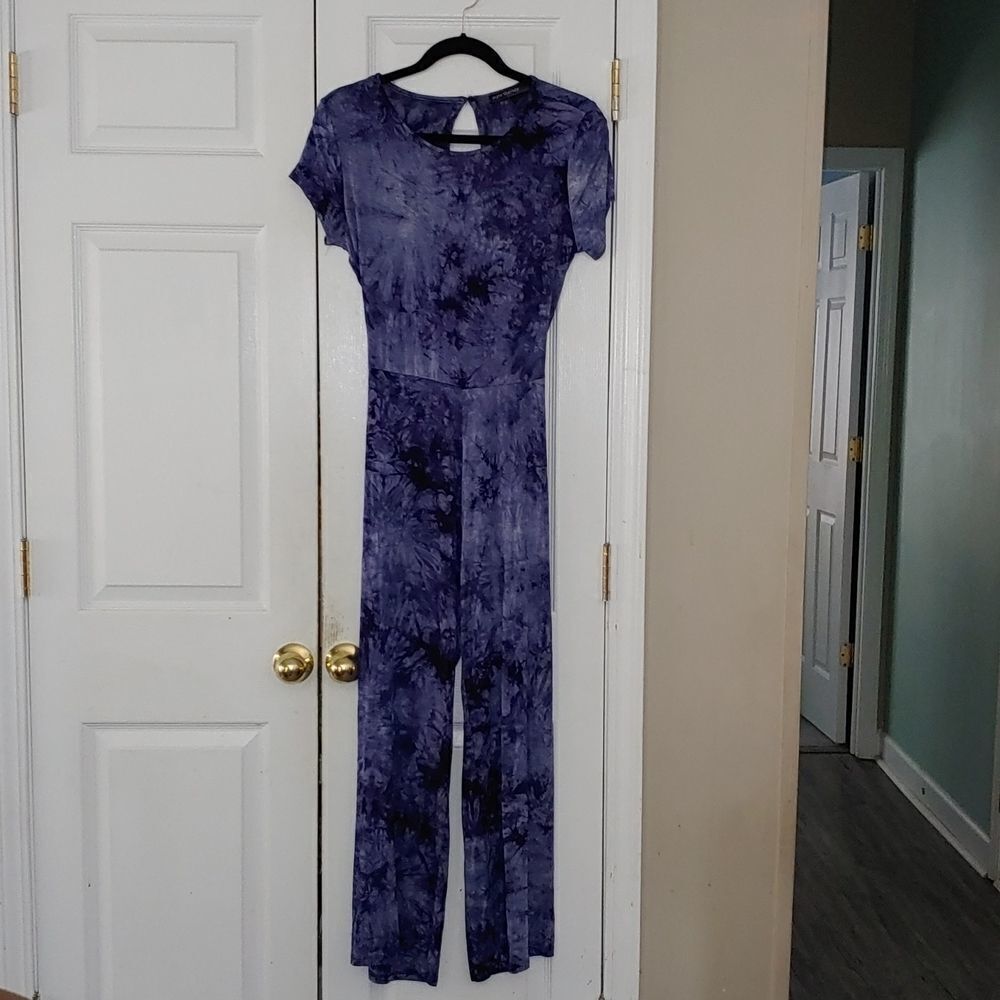 Style Therapy Tie Dye blue jumpsuitSz S NWOT